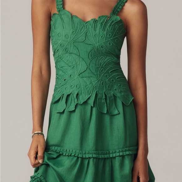 FARM Rio Green Midi Dress - Picture 2 of 3